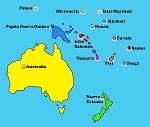 Superficie de los países de Oceanía