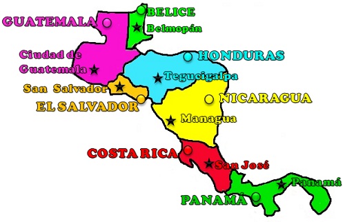 Países y capitales de América Central - Saber es práctico