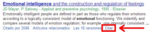 Botón citar en Google Académico