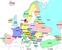 Mapa con los países y capitales de Europa (2023)