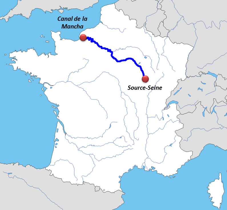 Mapa del río Sena