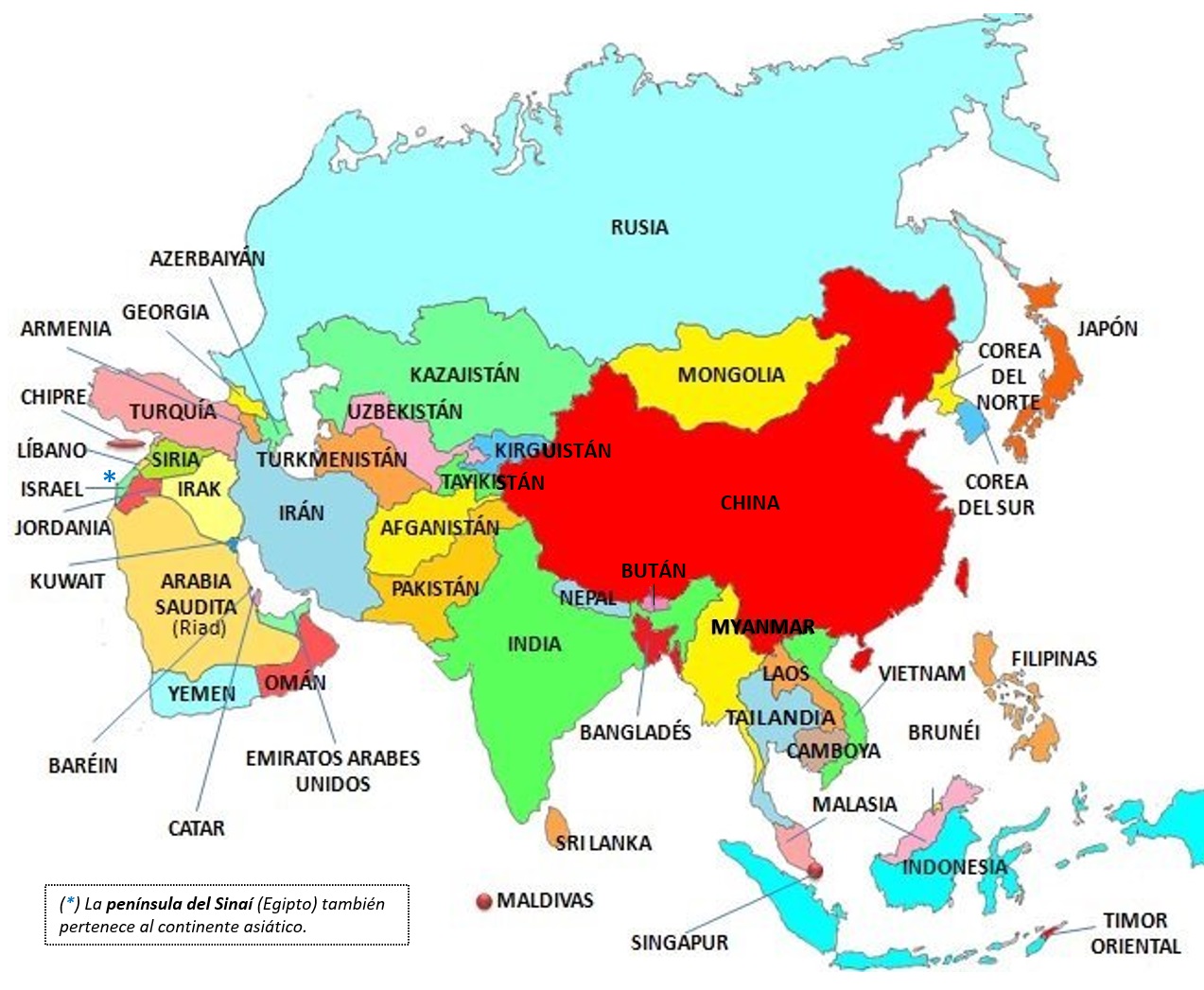 Países de Asia (2022) - Saber es práctico