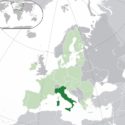 Ubicación de Italia en Europa