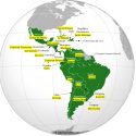 Países y capitales de Latinoamérica Mapa con los países y capitales de América Latina