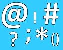 Signos de puntuación en inglés + caracteres especiales