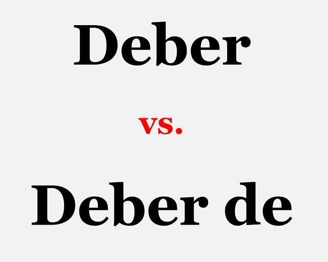 «Deber» vs. «deber de»