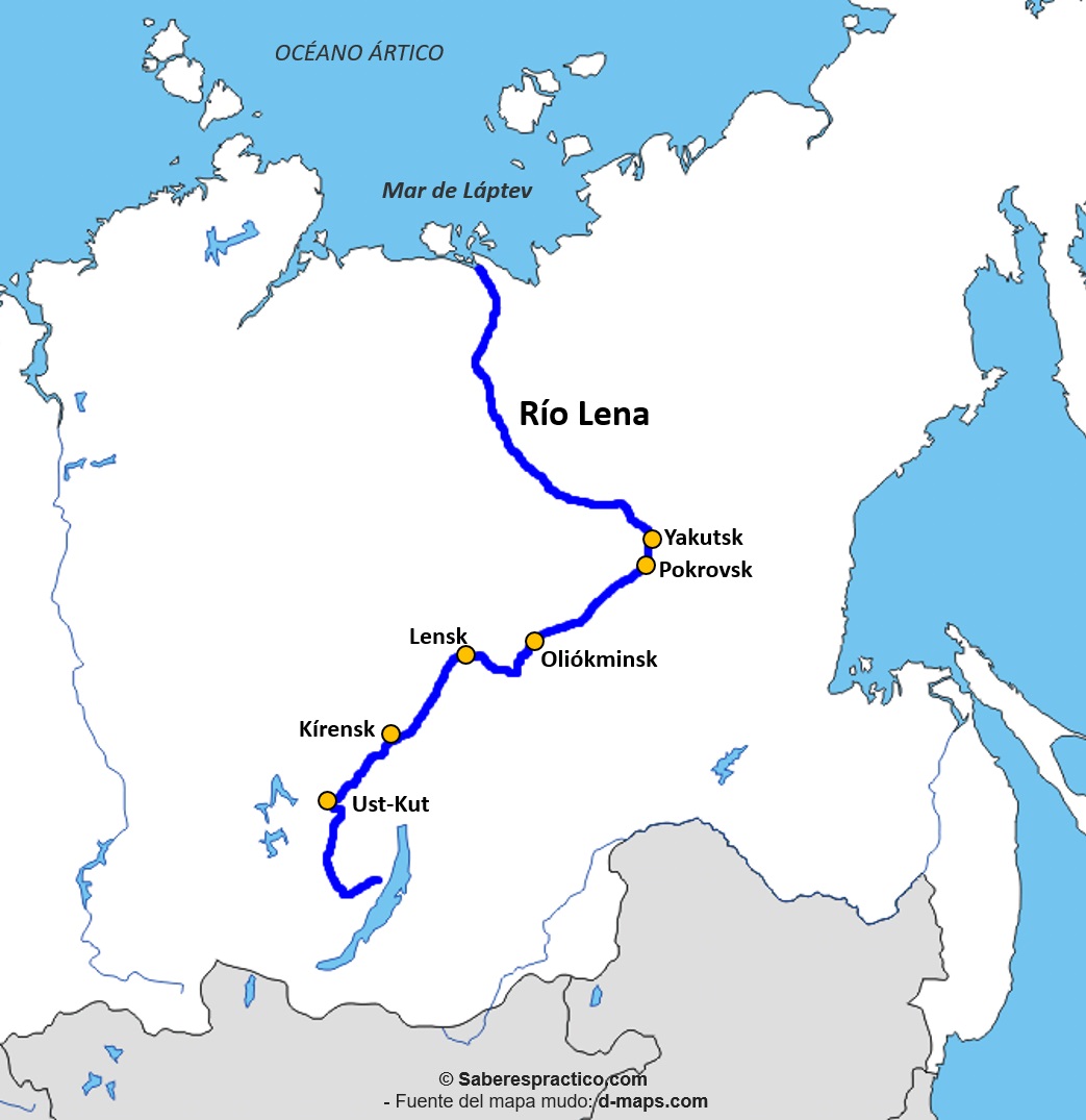 Река лена на физической карте россии