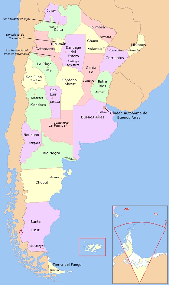 mapa argentina provincias y capitales Provincias Y Capitales De Argentina Saber Es Practico mapa argentina provincias y capitales