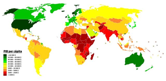 Países por PIB per cápita 2020