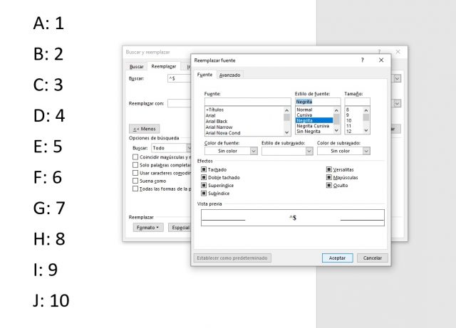 Poner datos en negrita en Word de manera automática (2)