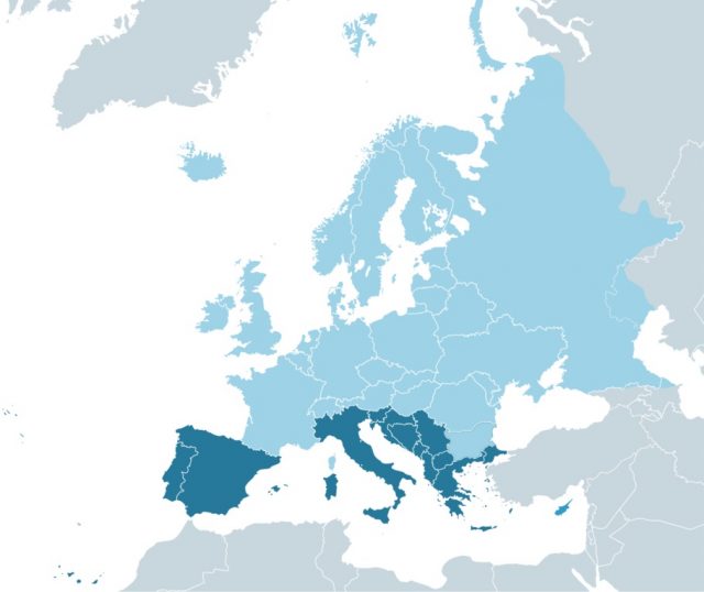 Países del Sur de Europa