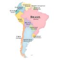 Mapa con los países y capitales de América del Sur